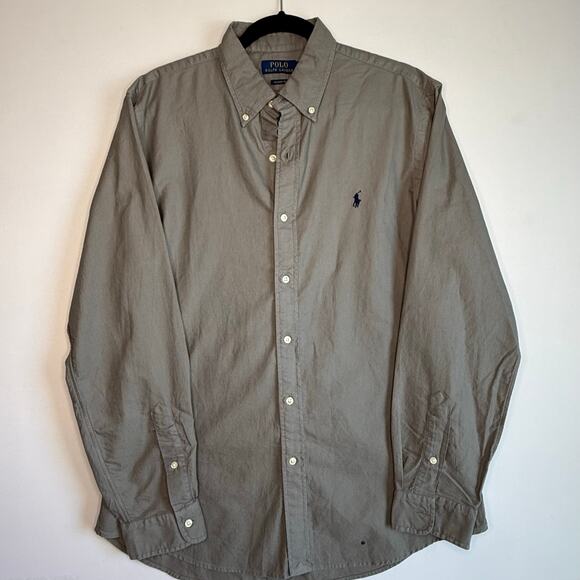 Polo Ralph Lauren Grey Oxford Button Down Shirt, Men's L - Picture 1 of 5